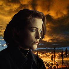 Hugging her knees, watching the dawn break, Scully felt isolated, cut off from creation...