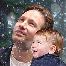 Mulder and William in the snow